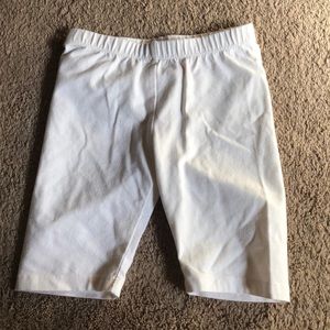 White biker shorts
